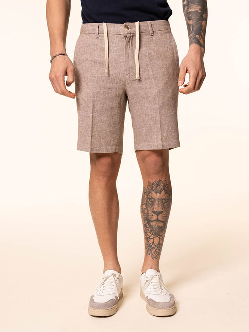 Bermuda lino cotone|Colore:Moro