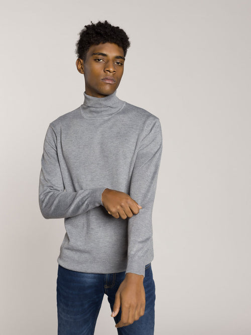 Maglia collo alto basic|Colore:Grigio