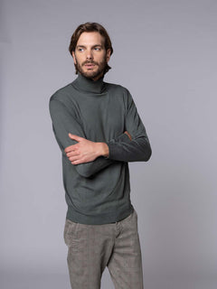 Maglia collo alto basic|Colore:Verde militare