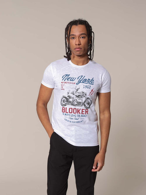 T-Shirt stampa New York|Colore:Bianco