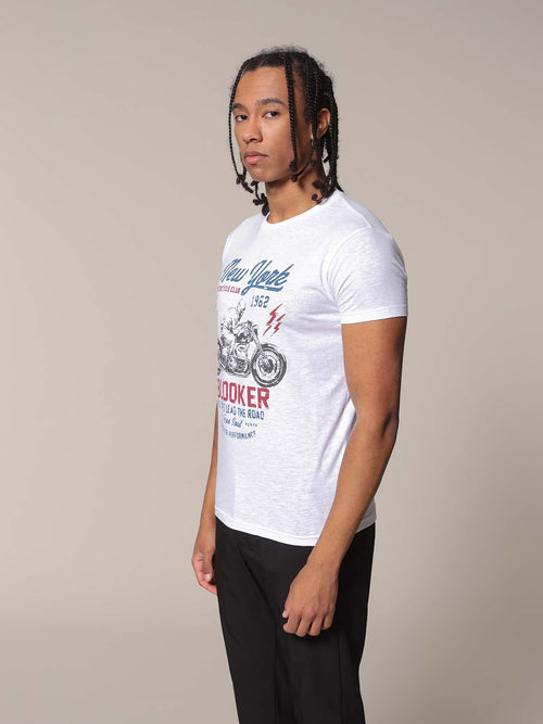 T-Shirt stampa New York|Colore:Bianco