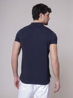 Polo ricamo worldwide|Colore:Blu