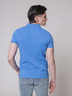 Polo ricamo worldwide|Colore:Royal