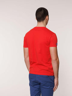 T-shirt stampa veliero|Colore:Rosso