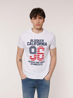 T-Shirt stampa California|Colore:Bianco