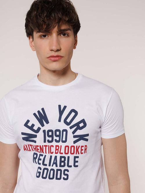 T-Shirt stampa 1990|Colore:Bianco
