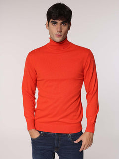 Maglia collo alto basic|Colore:Arancio