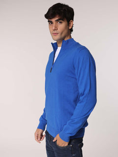 Maglia cachemire con zip|Colore:Royal