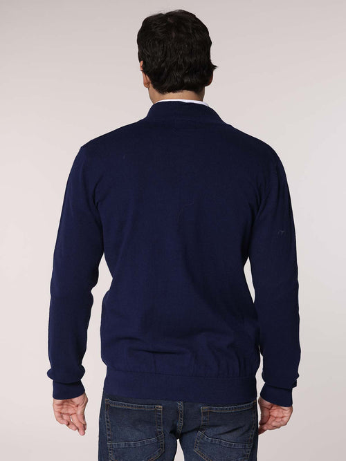 Cardigan cachemire con zip|Colore:Blu chiaro