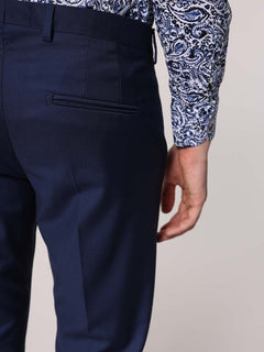 Pantaloni lavorazione liscia|Colore:Indaco