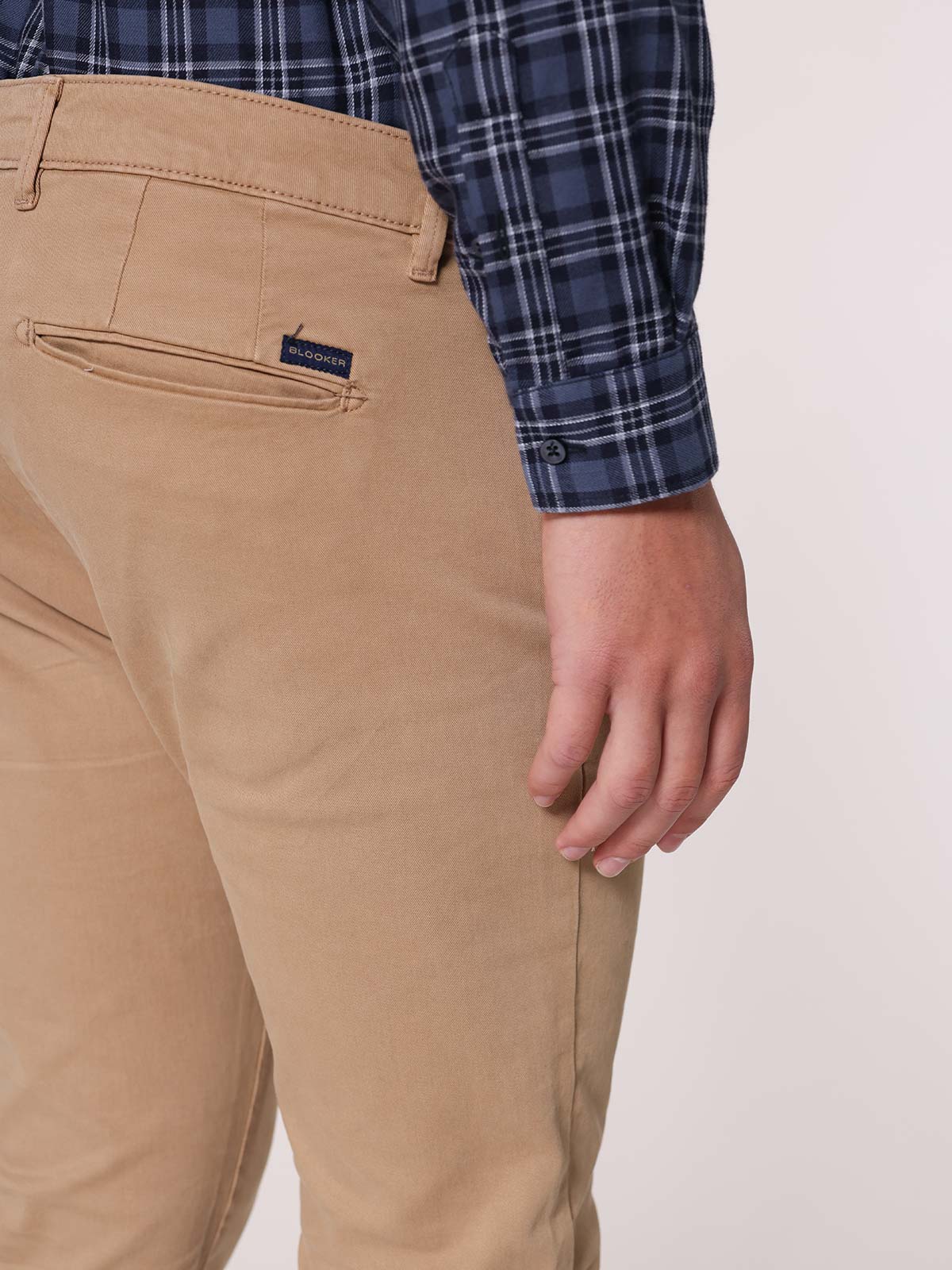 Pantaloni gabardine tasca America stretch|Colore:Beige