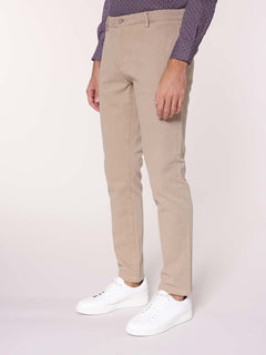 Pantaloni tasca ribattuta|Colore:Beige