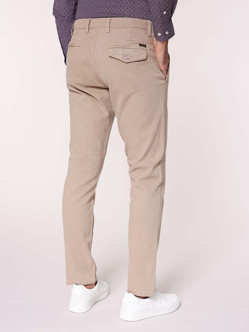 Pantaloni tasca ribattuta|Colore:Beige