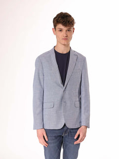 Giacca monocolore tono blu