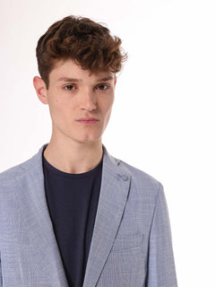 Giacca monocolore tono blu