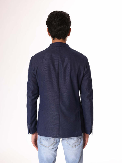 Giacca monocolore tono blu