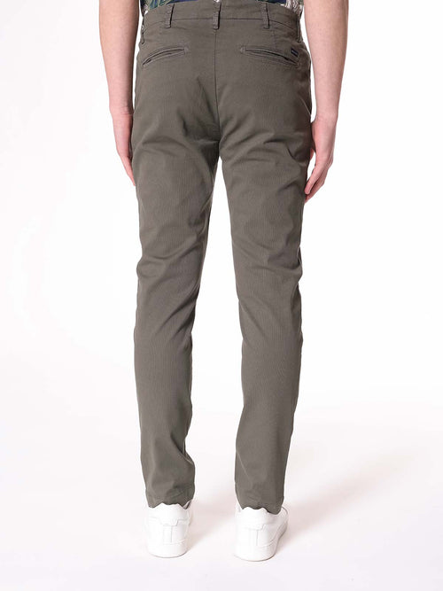 Pantaloni fantasia cannettato|Colore:Verde militare