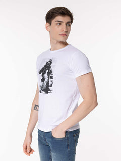 T-Shirt stampa Palombaro|Colore:Bianco