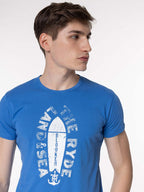 T-Shirt stampa land|Colore:Royal