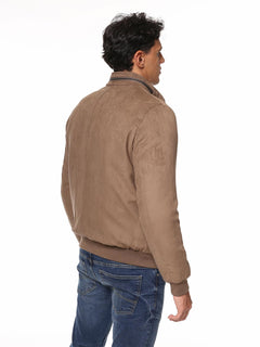 Giubbotto bomber scamosciato|Colore:Beige