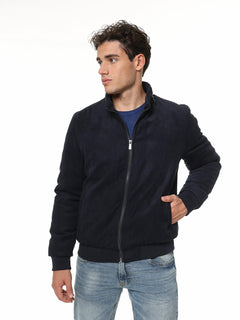 Giubbotto bomber scamosciato|Colore:Blu