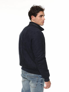 Giubbotto bomber scamosciato|Colore:Blu