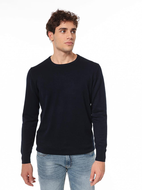 Maglia girocollo cannette|Colore:Blu