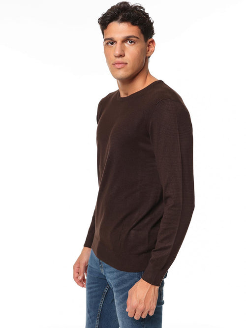 Maglia girocollo cannette|Colore:Caffe'