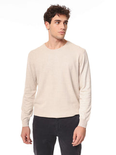 Maglia girocollo intarsio|Colore:Beige melange