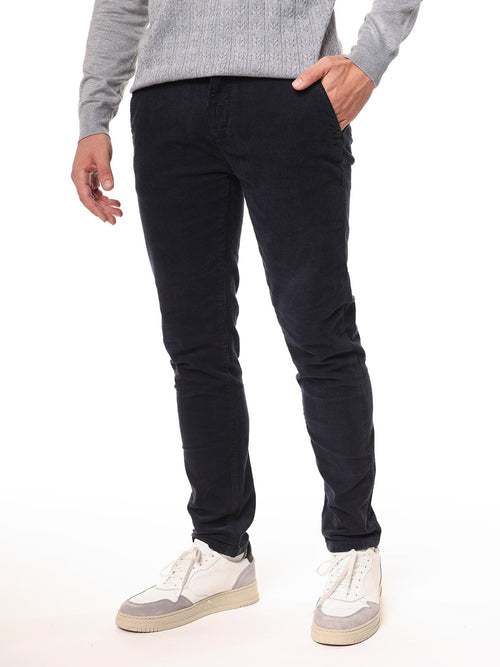 Pantaloni velluto a coste|Colore:Blu