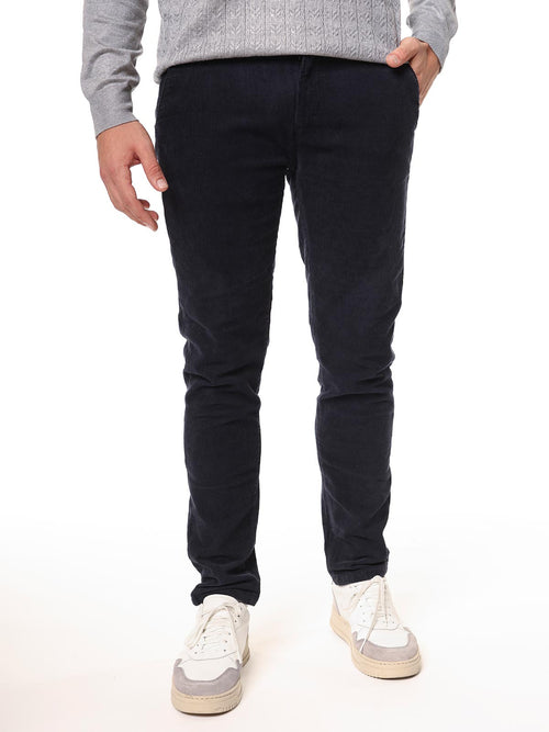 Pantaloni velluto a coste|Colore:Blu