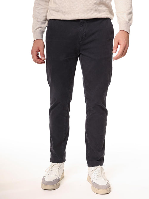 Pantaloni in tessuto gabardine|Colore:Blu