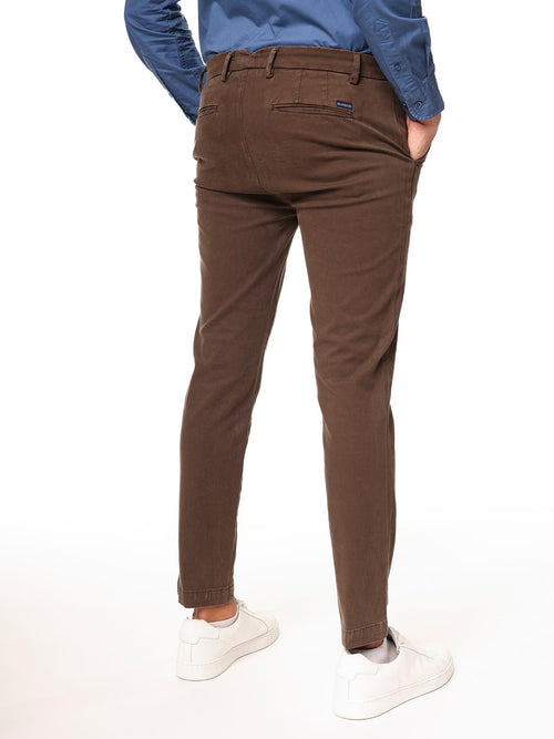 Pantaloni in tessuto gabardine|Colore:Moro