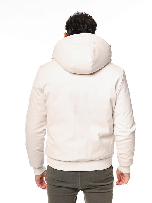 Giubbotto bomber con cappuccio|Colore:Bianco