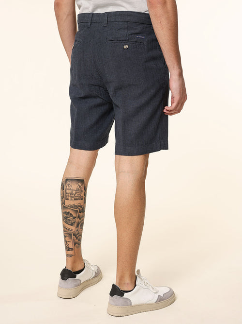 Bermuda lino cotone|Colore:Blu