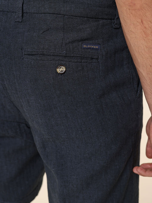 Bermuda lino cotone|Colore:Blu