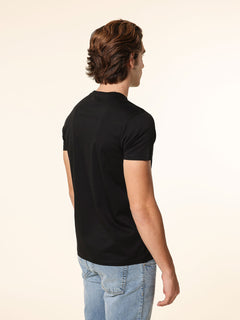 T-Shirt in cotone mercerizzato|Colore:Nero