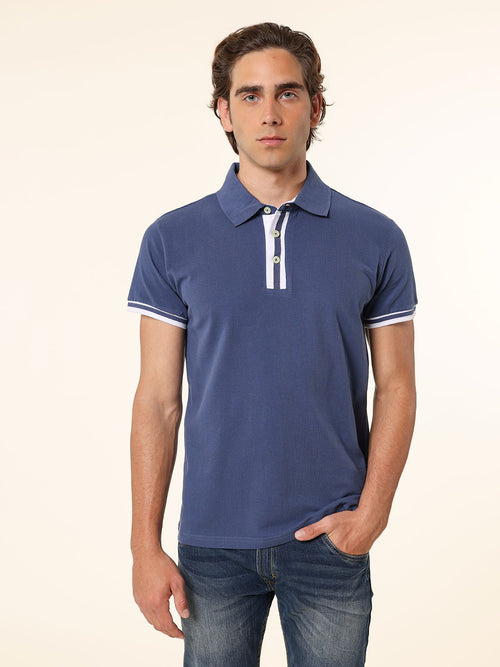 Polo in cotone|Colore:Blu