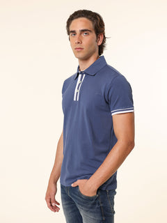 Polo in cotone|Colore:Blu