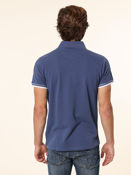 Polo in cotone|Colore:Blu