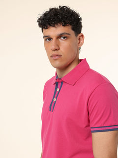 Polo in cotone|Colore:Fuxia