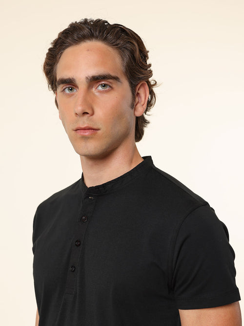 T-Shirt Polo|Colore:Nero