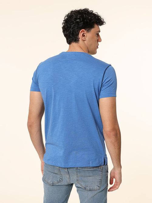 T-Shirt bordi contrasto|Colore:Royal
