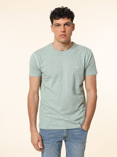 T-Shirt bordi contrasto|Colore:Menta