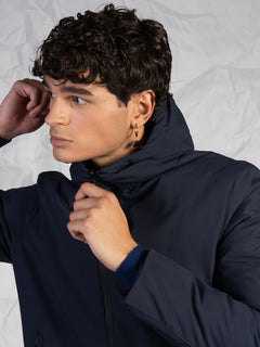 Giubbotto lungo reversibile|Colore:Blu