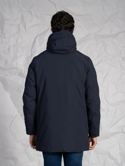 Giubbotto lungo reversibile|Colore:Blu