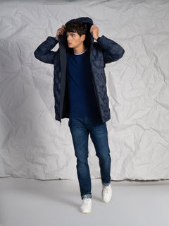 Giubbotto lungo reversibile|Colore:Blu