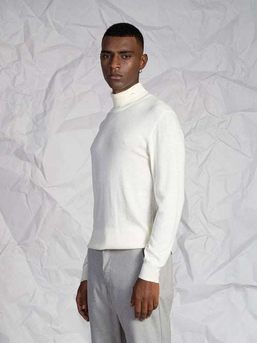 Maglia collo alto basic|Colore:Panna