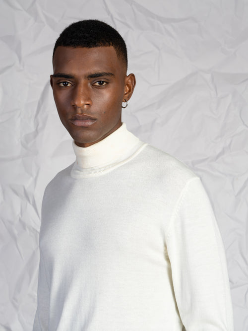 Maglia collo alto basic|Colore:Panna