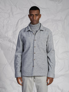 Overshirt in tessuto morbido|Colore:Grigio